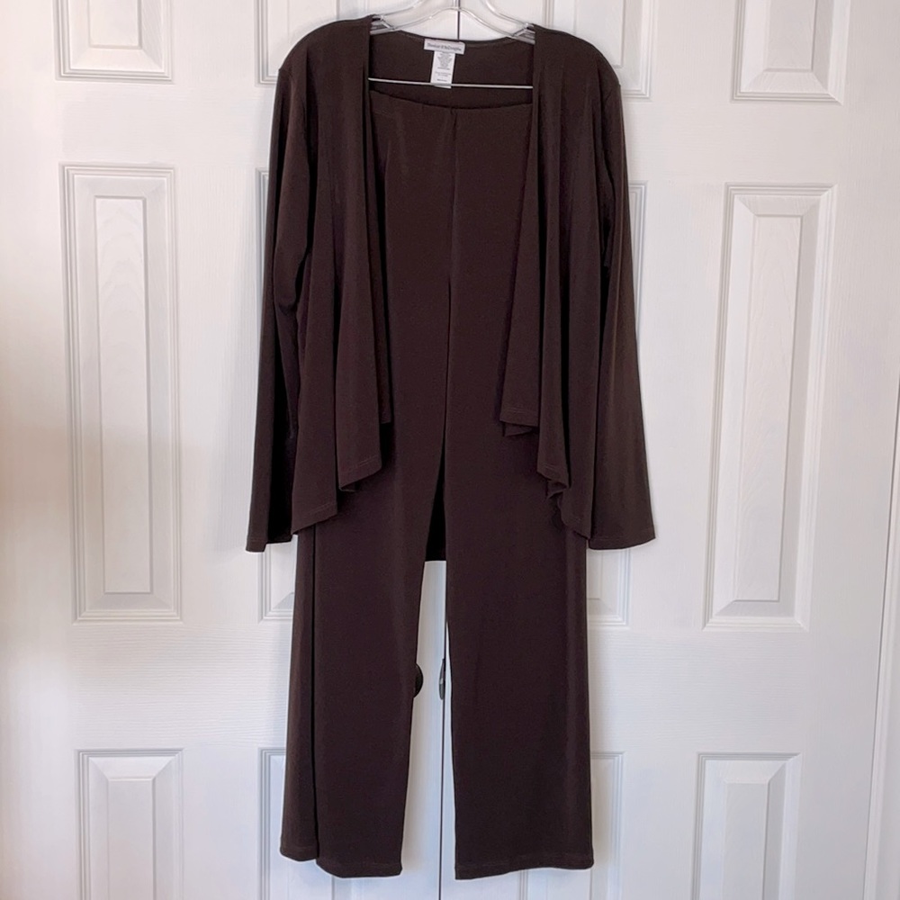 Brown 2-pc Travel Knit Set - Bleeker & McDougal